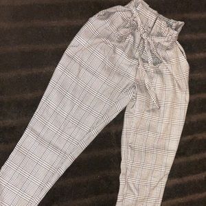 Checkered dress pants
